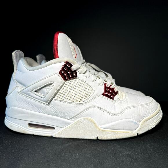 Size 9.5 - Nike Air Jordan 4 Retro Red Metallic Men's Shoes